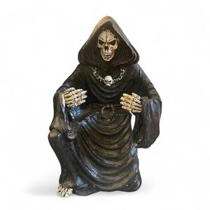 The Grim Reaper figurine Statue Resin Handpainted Gothic Halloween Decor 8”x5”